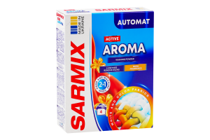 Пральний порошок Sarmix Active Aroma для ручного прання, 4 цикла прання, 300 г